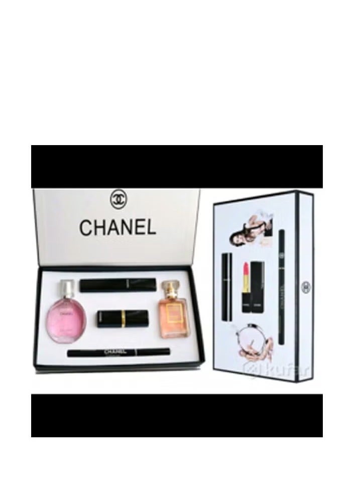 شانيل مجموعة من شنيل نحتوي على مسكرة روج كحل وتحتوي على عطر تشانس وعطر كوكومادموزيل - Image 1