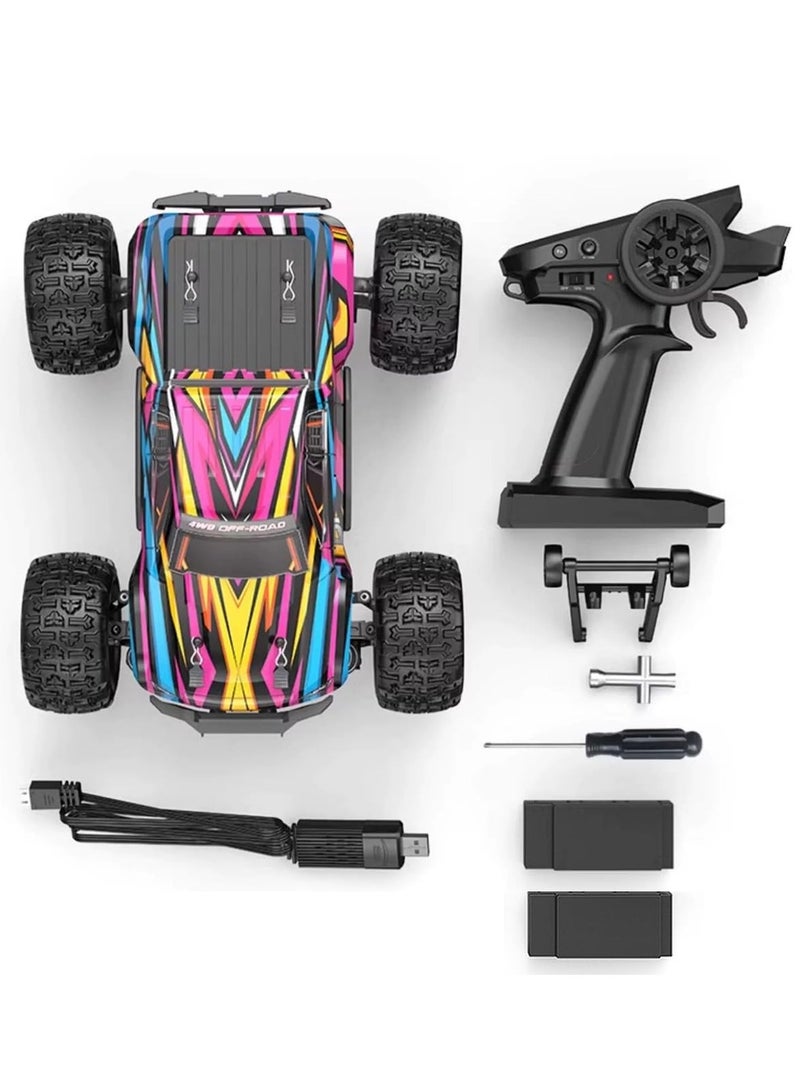 Brushless Rc Hobby Gradetruck 1:16 Scale Radio Controlled Off-Roader Electronic Monster Rtr All Terrain Pink - Image 1