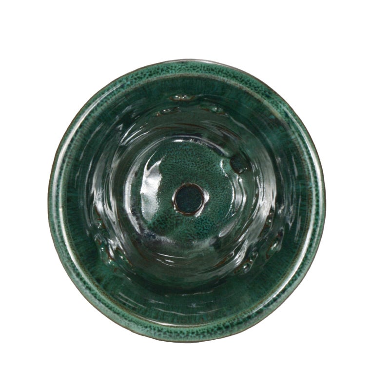 w w W&W Orchid Pot with Holes and Saucer for Repotting, 6 * 7 Inch, Green Mix - Image 3