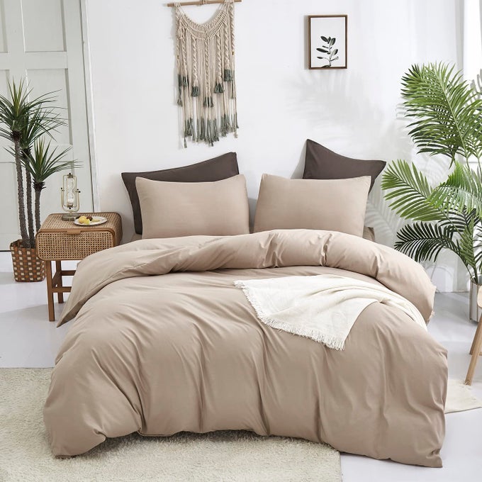DEEP CHAMPAGNE COMFORTER SET KING CREAM COFFEE BEDDING SET KHAKI BLANKET WOMEN SOFT DARK CHAMPAGNE BEDDING SET MEN BREATHABLE TAUPE COMFORTER SET KING