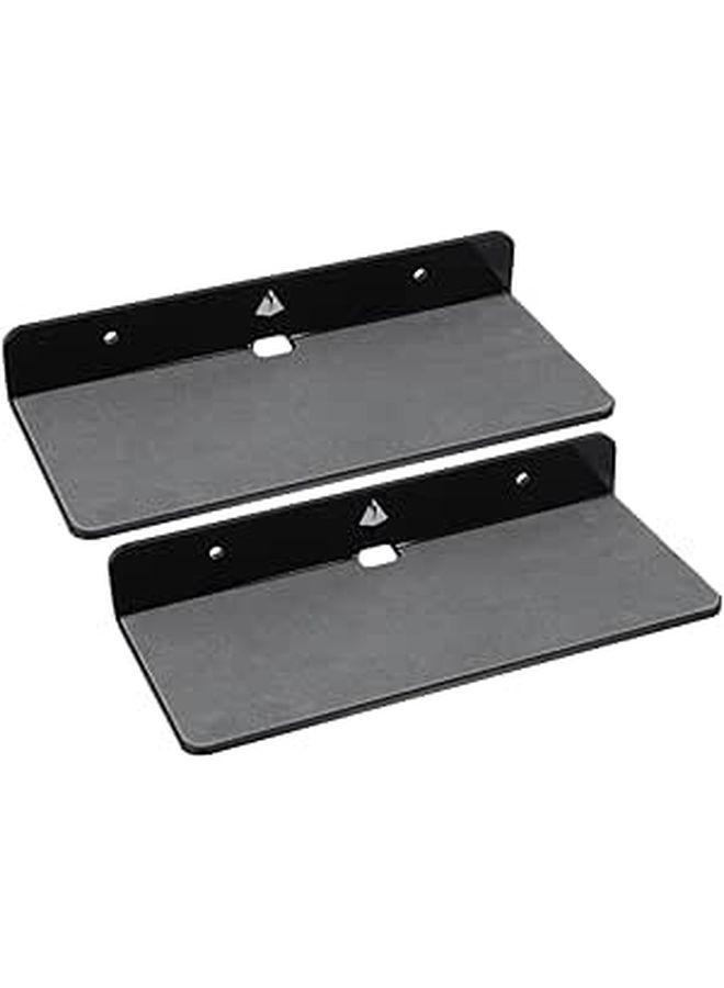 2Pcs Wall Mount Brackets With Charging Shelf For Speaker Storage And Home Organization - Image 1