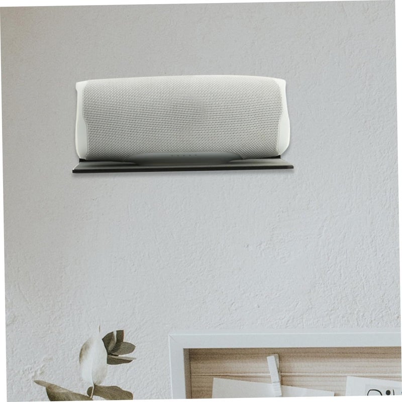 2Pcs Wall Mount Brackets With Charging Shelf For Speaker Storage And Home Organization - Image 5