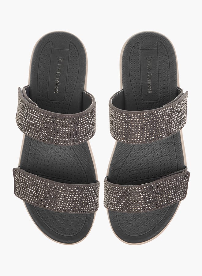 Le Confort Women's Embellished Flatform Slip-On Sandals - Image 2