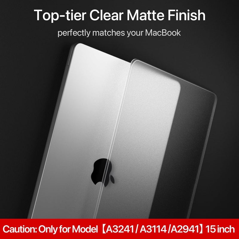 soonjet Invisible Armor for MacBook Air 15 inch Case M4 M3 M2 2025 2024 2023 [Same as Bare Device] [Scientific Slim] Hard Shell Laptop Cover A3241 A3114 A2941 - Clear - Image 5