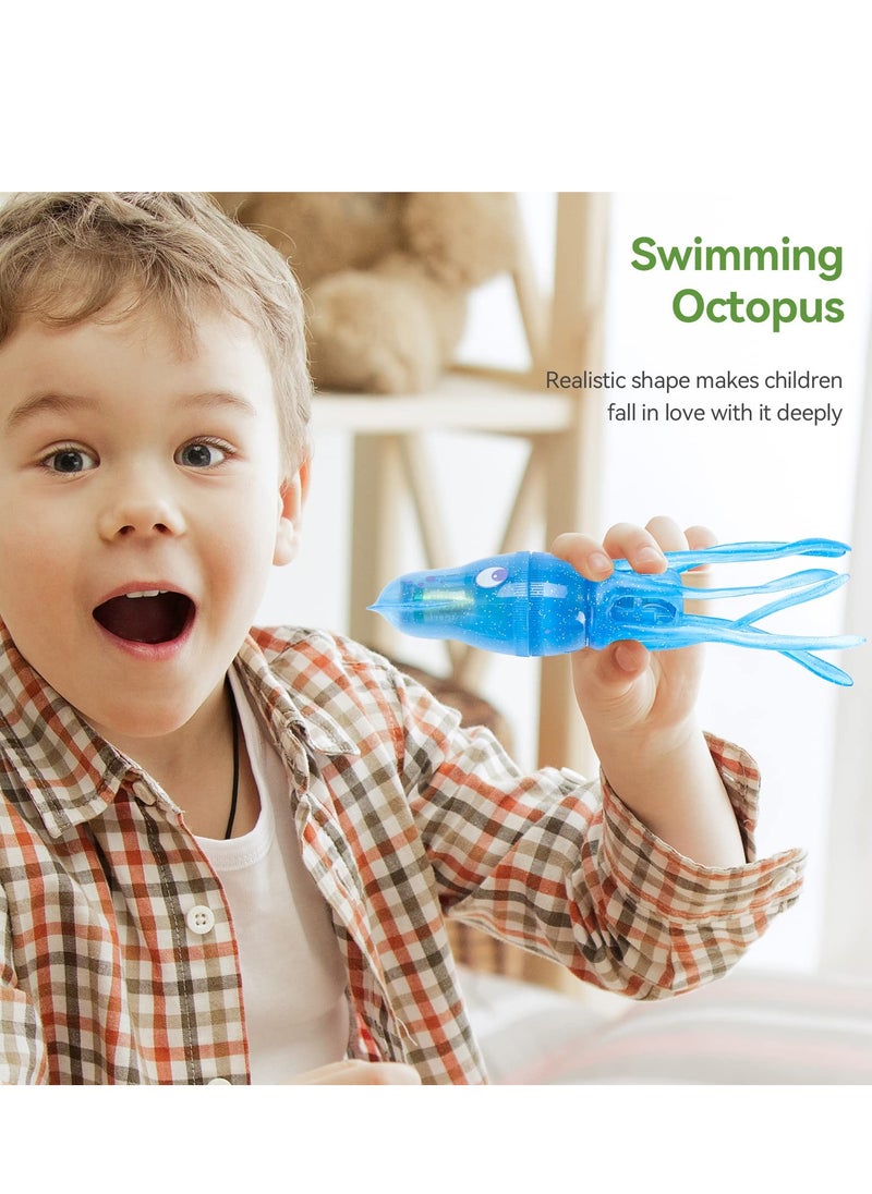 SYOSI - Children's Water Play Toys, Electric Octopus Pool Diving Fish Swimming Training Toys Bath Play Water Fun Props Will Swim Squid Diving Pool Summer Toys Will Swim (blue) - Image 1