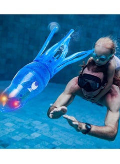 SYOSI Children's Water Play Toys, Electric Octopus Pool Diving Fish Swimming Training Toys Bath Play Water Fun Props Will Swim Squid Diving Pool Summer Toys Will Swim (blue)  - Image 4