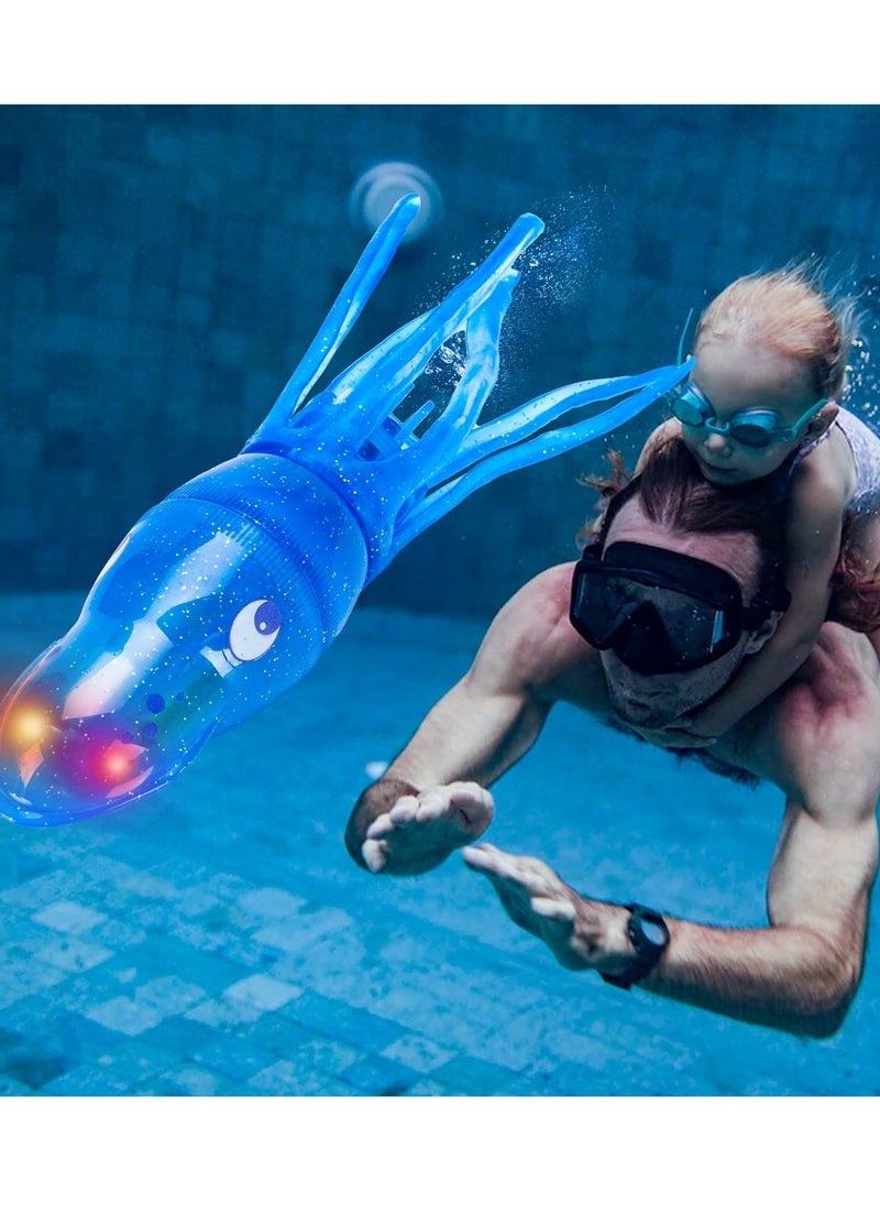 SYOSI - Children's Water Play Toys, Electric Octopus Pool Diving Fish Swimming Training Toys Bath Play Water Fun Props Will Swim Squid Diving Pool Summer Toys Will Swim (blue) - Image 1