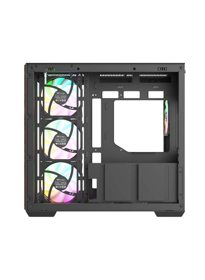 Thermaltake View 380 WS Black Mid Tower Gaming PC Case – ARGB Fans x4, Tempered Glass Panels, Dual-Chamber, ATX Compatible, Supports 360mm Top & 280/240mm Side Radiators, USB-C, Large GPU & CPU Clearance | CA-1Z2-00M1WN-WS - Image 5
