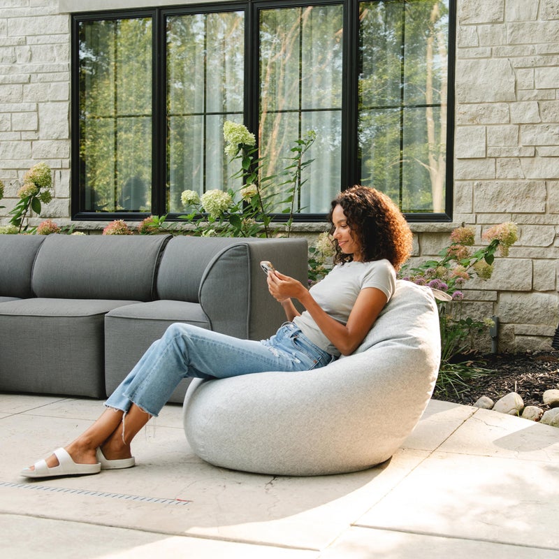 Big Joe Tuffet Weatherproof Bean Bag Chair, Ceramic Intertwist, Durable Weather Resistant Fabric, 2.5 feet Teardrop - Image 4