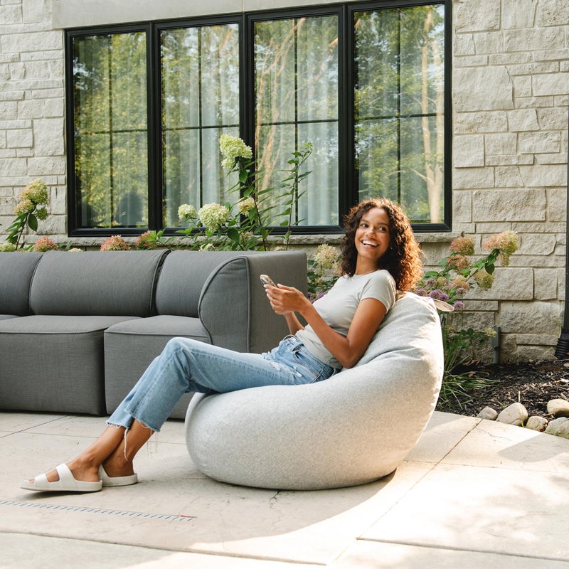 Big Joe Tuffet Weatherproof Bean Bag Chair, Ceramic Intertwist, Durable Weather Resistant Fabric, 2.5 feet Teardrop - Image 3