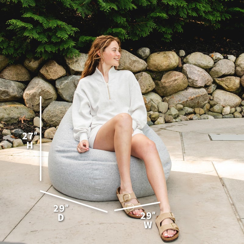 Big Joe Tuffet Weatherproof Bean Bag Chair, Ceramic Intertwist, Durable Weather Resistant Fabric, 2.5 feet Teardrop - Image 2