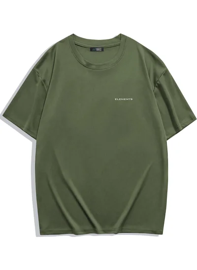BRZ Collection Unisex Oversize Basic T-Shirt Khaki