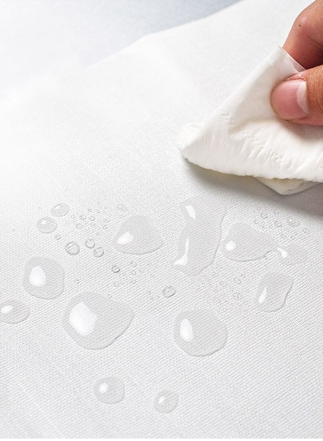 NIBEMINENT Cloth texture solid color wall stickers PVC waterproof self-adhesive wallpaper  - Image 3