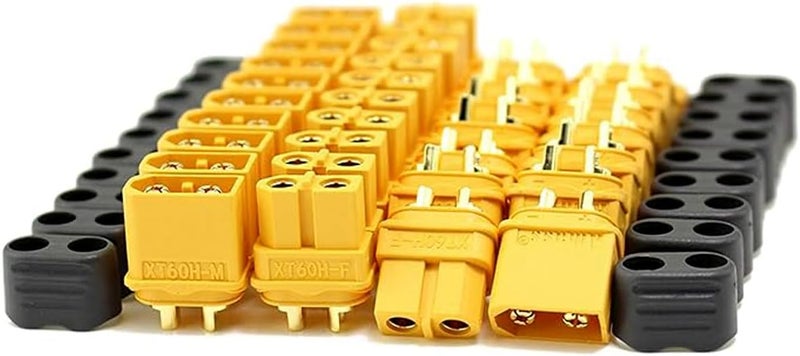 SoloGood موصلات أمّاس 20 زوج XT60H مع غلاف مطور من XT60 للإناث والذكور مطلية بالذهب لقطع غيار الطائرات بدون طيار RC - Image 1