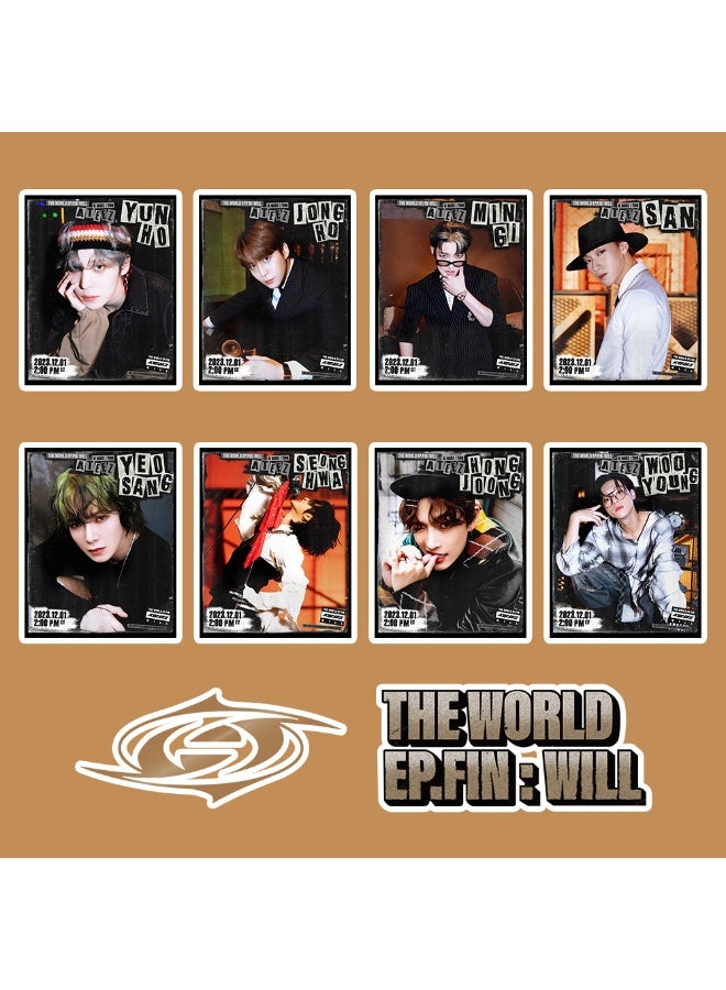 NIBEMINENT 95 Pcs Kpop ATEEZ THE WORLD EP.FIN WILL Deco Kit Waterproof Stickers, High Definition Printing Bright Colors, Suitable for Laptop Skateboard Luggage Water Bottle Guitar DIY - Image 2