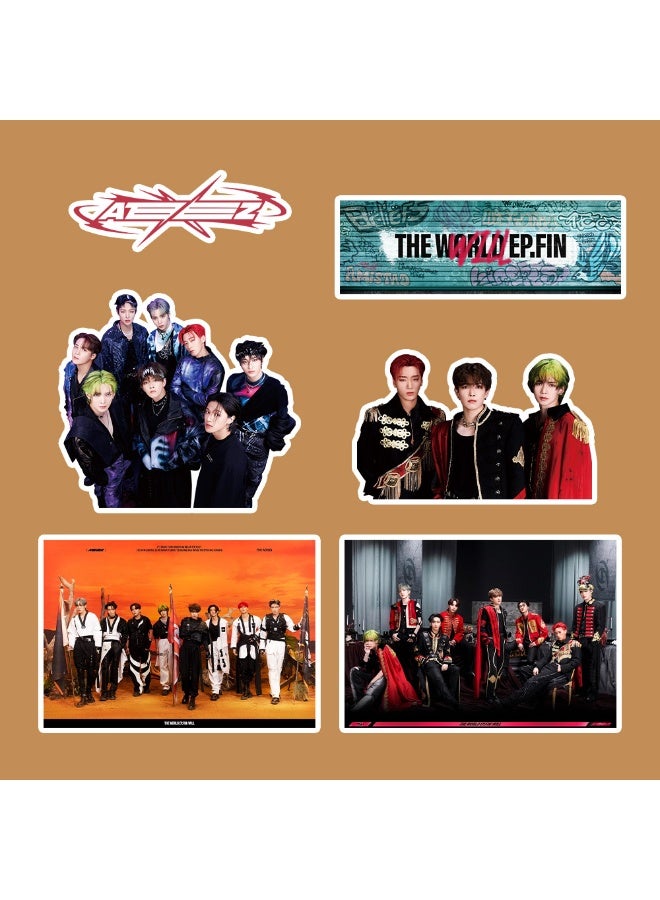 NIBEMINENT 95 Pcs Kpop ATEEZ THE WORLD EP.FIN WILL Deco Kit Waterproof Stickers, High Definition Printing Bright Colors, Suitable for Laptop Skateboard Luggage Water Bottle Guitar DIY - Image 3