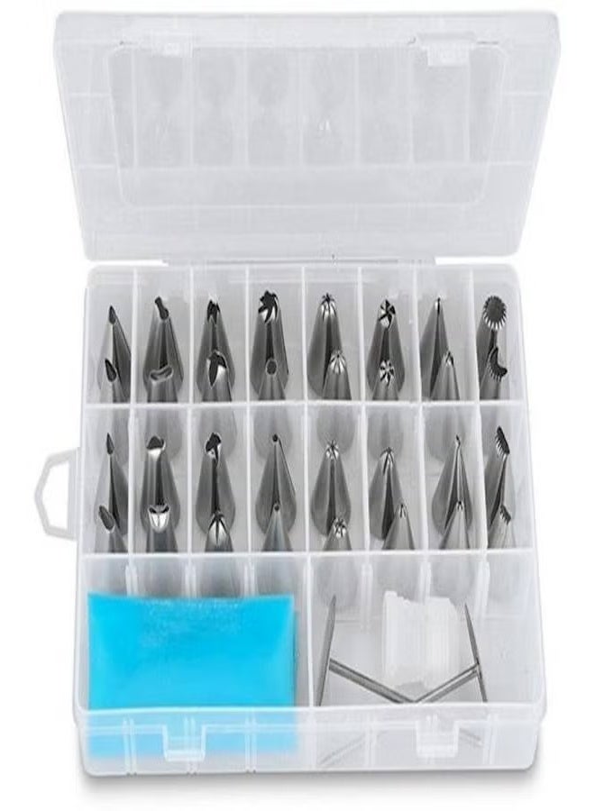 32-Piece Stainless Steel Baking Piping Tips Silver - Image 2