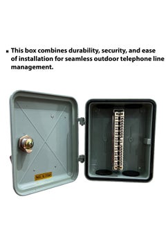 Hi-Tech Wall-Mounted Telephone Distribution Box, Metal, Key Lock, Waterproof IP55, 10/20/30 Pairs, Outdoor-Compatible.  - Image 4