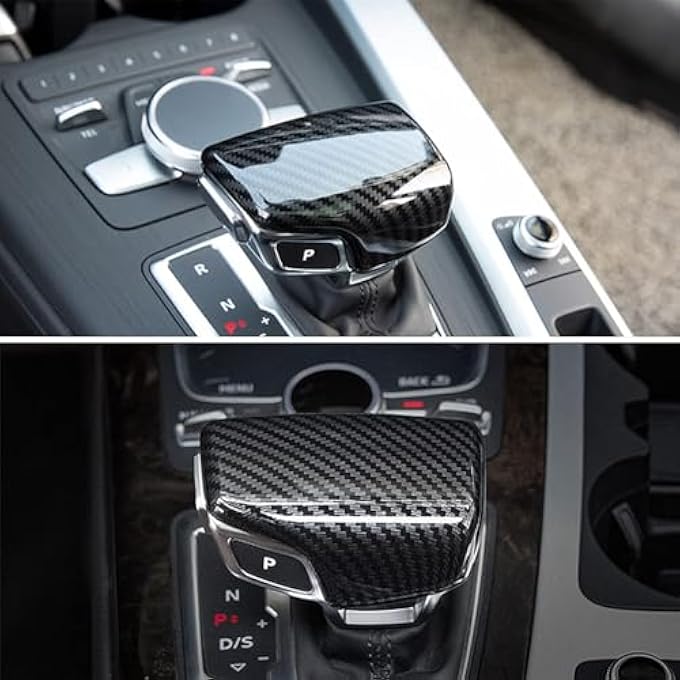 rayihni Sport Style Carbon Fiber Print Gear Shift Knob Cover Trim Replacement for Audi A4 S4 20172020 A4 allroad 20172020 A5 S5 20172020 Q5 20172019SQ5 20182020 Q7 20172019 A - Image 5