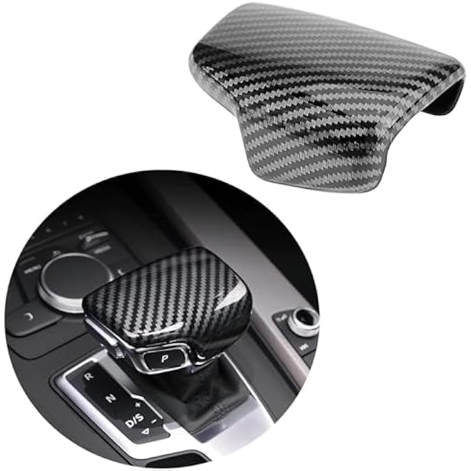 rayihni Sport Style Carbon Fiber Print Gear Shift Knob Cover Trim Replacement for Audi A4 S4 20172020 A4 allroad 20172020 A5 S5 20172020 Q5 20172019SQ5 20182020 Q7 20172019 A - Image 1