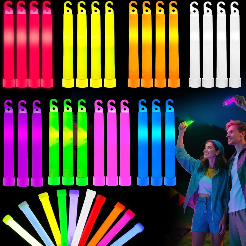 SHQDD 54Pcs Glow Sticks 4 inch Glow In the Dark Sticks Halloween Party Favors Waterproof Glow Sticks Lights Bulk Party Pack for Kids with 10 Hours Duration Party Favors Light Stick for Halloween Party - Image 3