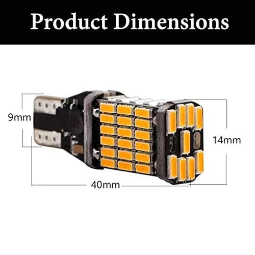 Ramanta 360° Reflecting 45 Smds T10 Socket Led Indicator Bulbs Parking Light Bulbs Compatible With Apache | Ntorq | T10 Fitment Only (12 V; 5 W; Pack Of 4, Amber,Black,Orange) - Image 4