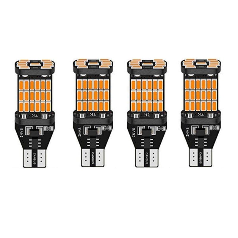 Ramanta 360° Reflecting 45 Smds T10 Socket Led Indicator Bulbs Parking Light Bulbs Compatible With Apache | Ntorq | T10 Fitment Only (12 V; 5 W; Pack Of 4, Amber,Black,Orange) - Image 3