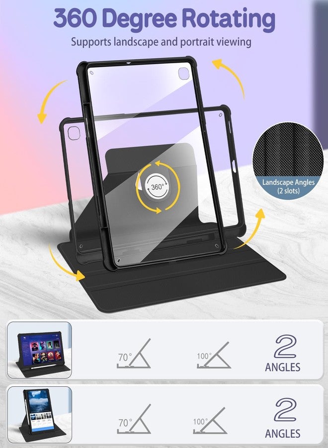 Kidcube for Samsung Galaxy Tab S6 Lite Case 10.4 Inch 2022/2020 for Women Girls Cute Folio Cover with Pencil Holder Sun Moon Star Design Fashion Rotating Stand Teen Tablet Cases SM-P610/P613/P615/P619 - Image 3