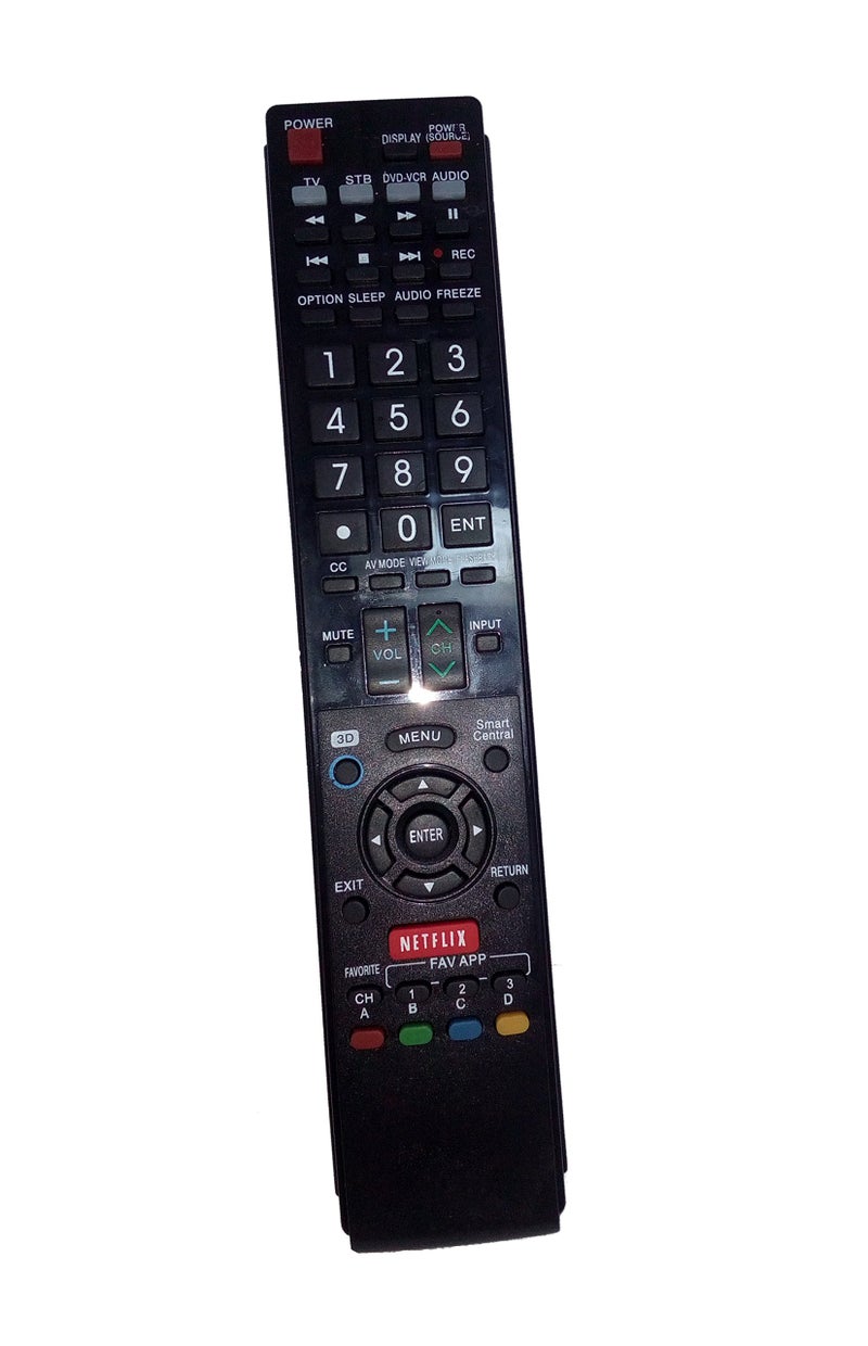 JustFine Replaced Remote Control Compatible for Sharp LC-60LE755U LC-60LE640U LC-46LE832U LC60LE820 LC-46LE835 LC-40LE830U AQUOS LED LCD HD TV with Netflix 3D Button - Image 3
