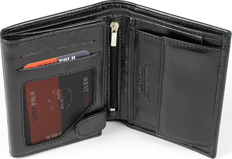 West Polo Leather Men's Wallet & Leather Card Holder and Belt Set  - Image 3