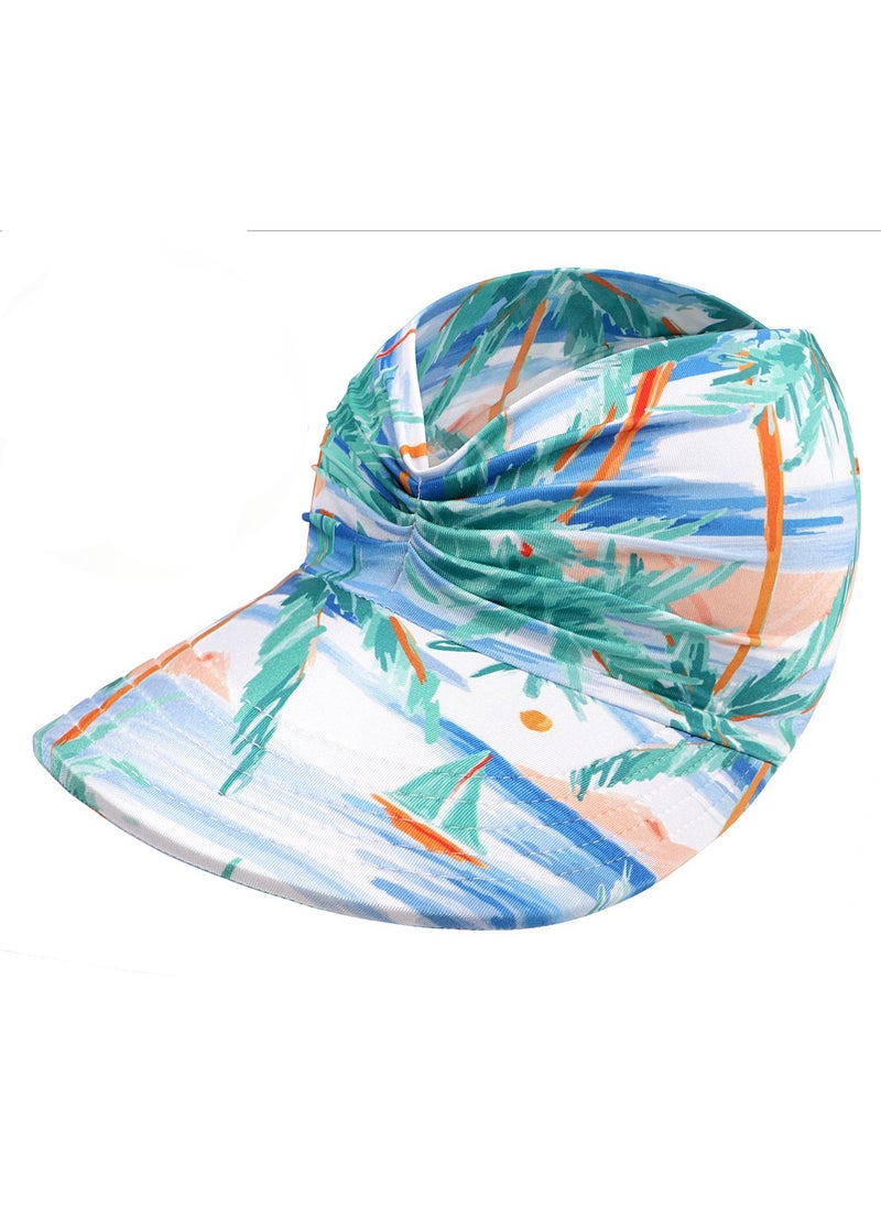 Goolsky Women's Summer Sun Hat With Wide Brim - Uv Protection, Breathable Polyester, Lightweight & Stretchy, Fashion Print Design For Outdoor Activities  - Image 3