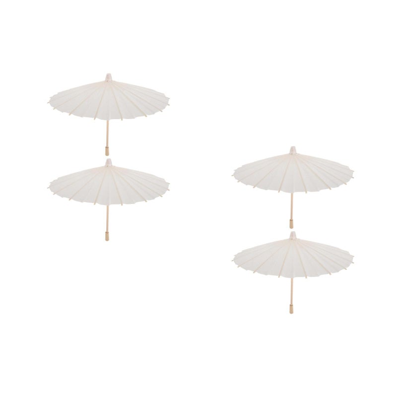4 pcs Paper Umbrella Paper Parasol Holiday DIY Blank Umbrella Photography Prop for Wedding Bridal Party - Image 5