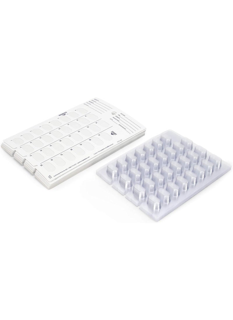 Ezy Dose Ezy Dose Disposable (31-Day) Pill, Medicine, Vitamin Organizer Box | Monthly Planner Refill Pack | Kit includes 12 Cards and Blisters 