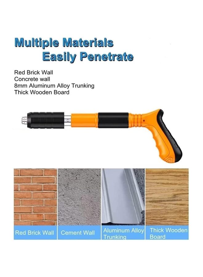 مسدس مسامير يدوي صغير من الفولاذ من  مزود بثلاثة تروس وقوة قابلة للتعديل، مسدسات مسامير جدارية للسقف/إخفاء الأسلاك/تثبيت التركيبات، آلة دق المسامير، أدوات التثبيت - Image 5