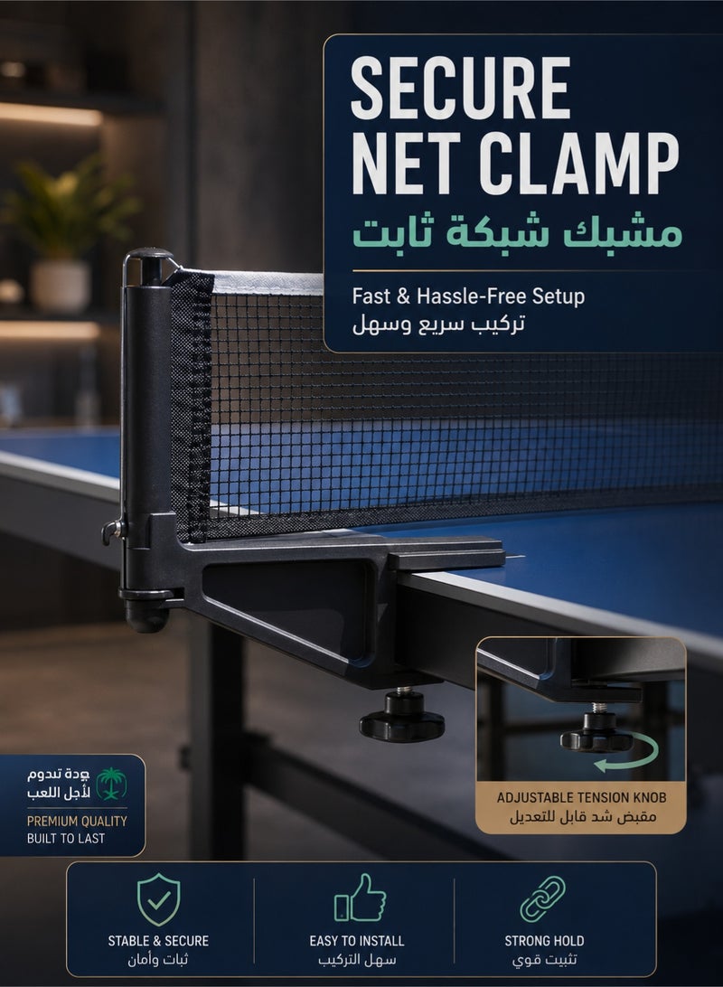 دنزوز طاولات تنس طاولة قابلة للطي احترافية ， جدول تنس مع شبكة ping pong Quick Clamp pong و post - مجموعة سهلة 10 دقيقة - طاولة ping pong مع وضع تشغيل لاعب واحد - Image 5