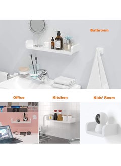 Hanayo Adhesive Floating Shelves Non-Drilling, Set of 3, Display Picture Ledge Shelf Book Shelf U Bathroom Shelf Organizer Shelf Wall Shelves for Home/Kitchen/Bathroom Storage(S+M+L)  - Image 5