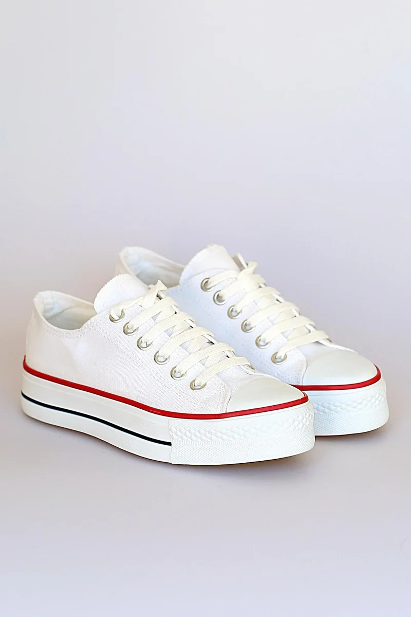 Pembe Potin Pink Potin Convers All Star Thick Sole Linen Women's Sneaker 10-9999-22