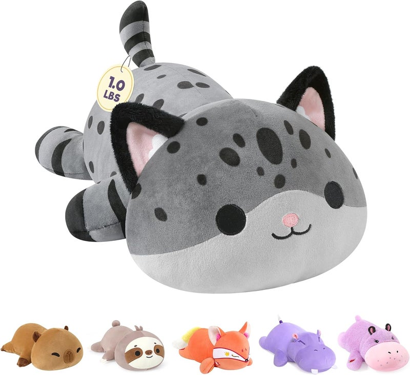 Onsoyours Original Weighted Panther Cat Plush, Cute 9.8"|1.0 lbs Hugging Black Leopard Kitty Weighted Stuffed Animal, Soft Collectible Gift for Kids & Adults - Image 1