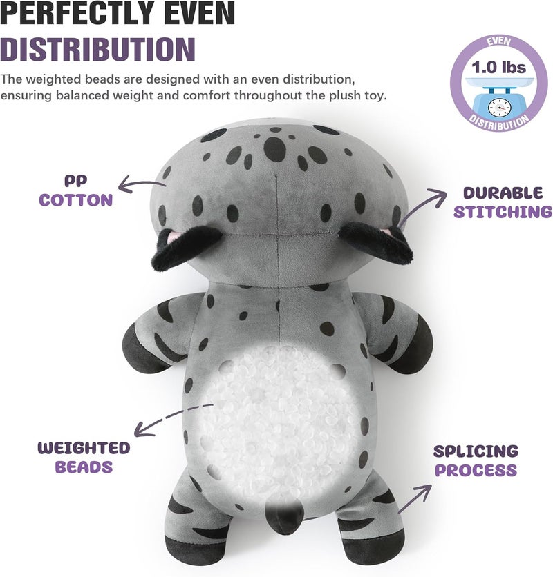 Onsoyours Original Weighted Panther Cat Plush, Cute 9.8"|1.0 lbs Hugging Black Leopard Kitty Weighted Stuffed Animal, Soft Collectible Gift for Kids & Adults - Image 3