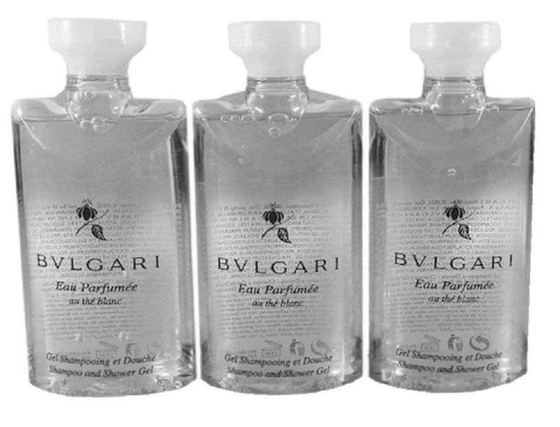 BVLGARI Au The Blanc White Tea Shampoo and Shower Gel Travel Size 25 Ounce Bottles Set of 3 - Image 1