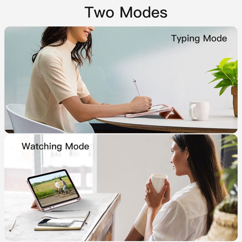 Dirrelo Compatible with iPad (A16) 11th Generation Case 11 Inch 2025 New, for iPad 10th Generation Case 10.9 Inch 2022, Trifold Stand Protective Cover with Pencil Holder, Auto Sleep/Wake, Rose Pink - Image 5