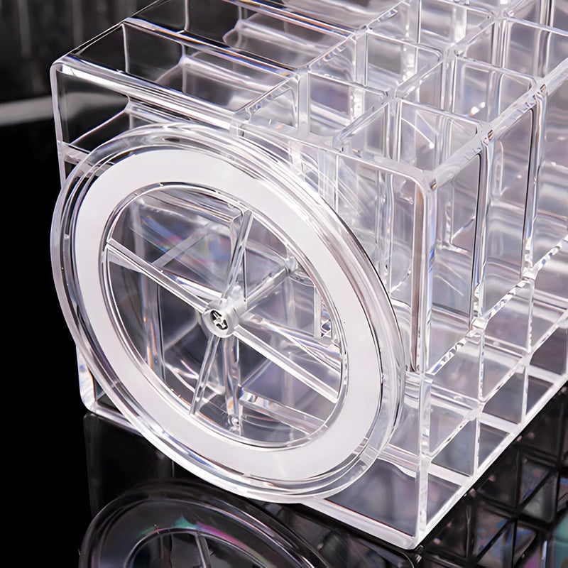 Sooyee 360 Degree Spinning Lipstick Organizer Holder 53 Spaces,Acrylic Cosmetic Display Cases for Lipstick, Brushes, Bottles, and more,Clear - Image 4