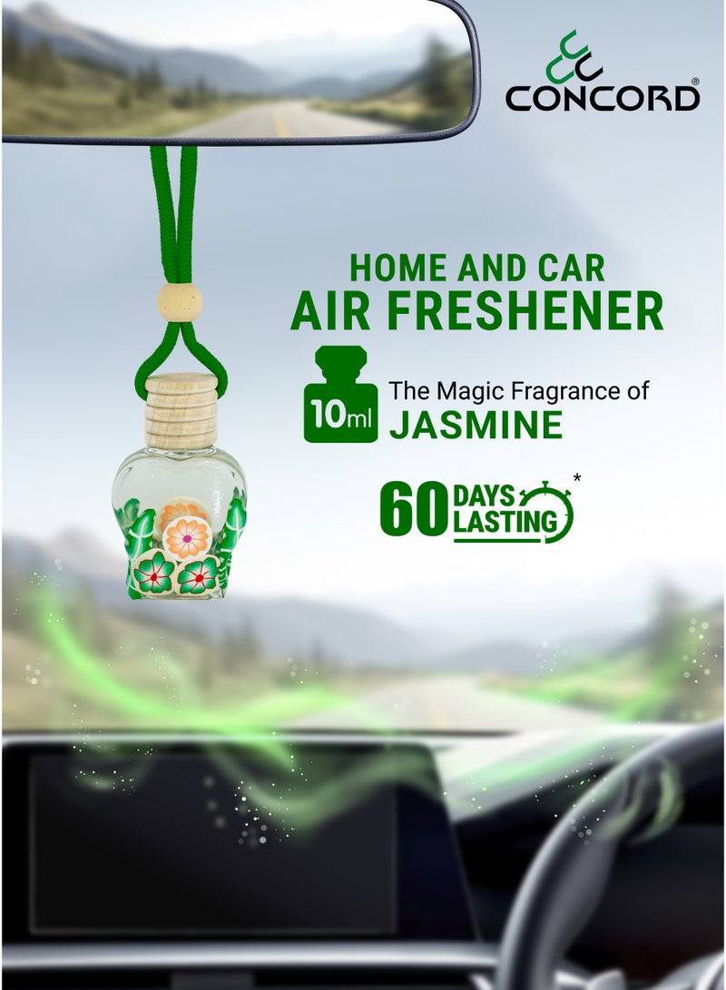 CONCORD - Car and Home Hanging Air freshener, 10ml | Jasmine Fragrance, 60 Days Lasting* | Limited Time Offer: PACK OF 2 - Image 2