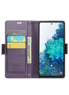 CaseMe Flip Wallet Case For Samsung Galaxy S20 FE RFID Blocking PU Leather Wallet Flip Folio Case with Card Holder Kickstand Shockproof Phone Cover - Purple - pzsku/ZB04C100041AF7F41778EZ/45/_/1726950903/0d78382a-88e2-410c-81c4-27b0fd0132f0