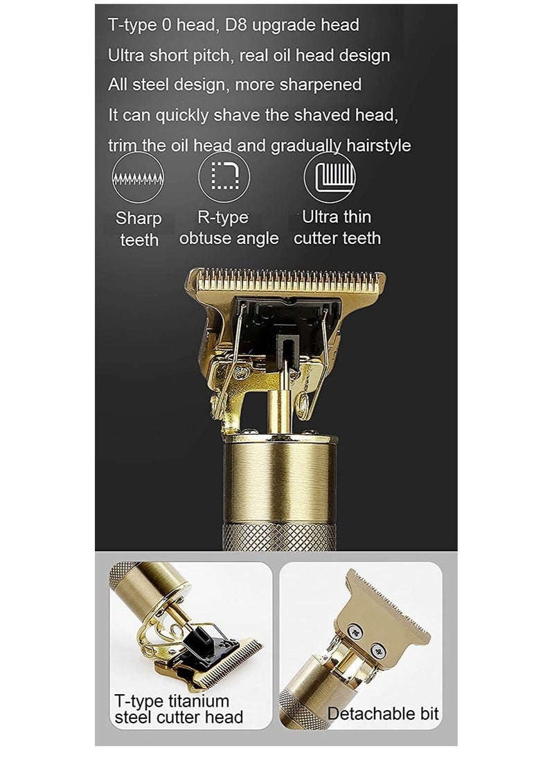 New T9 Embossed Hair Clipper Electric Hair Clipper Shaving Knife Retro Oil Hair Clipper (Carved Dragon Head) - Image 2