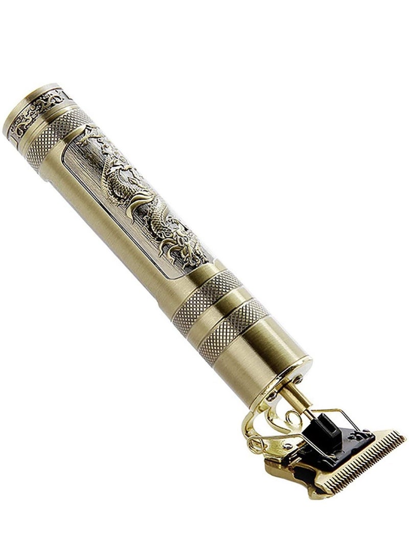 New T9 Embossed Hair Clipper Electric Hair Clipper Shaving Knife Retro Oil Hair Clipper (Carved Dragon Head) - Image 1