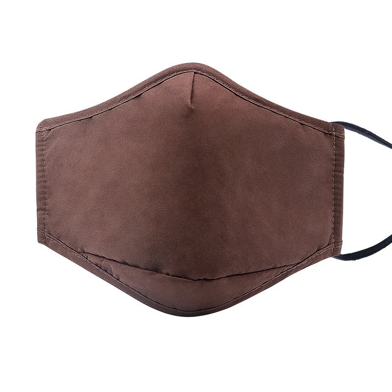 Summer Sun Protection Cotton Face Mask Dark Curry 