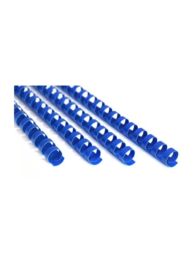 Kalon 12MM Plastic Spiral Binding Ring  Binding 21 holes Ring Blue For Book and Notebook, Office & School  Pack Of 100Pcs  - Image 1