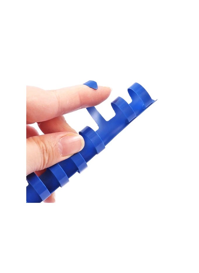 Kalon 12MM Plastic Spiral Binding Ring  Binding 21 holes Ring Blue For Book and Notebook, Office & School  Pack Of 100Pcs  - Image 3