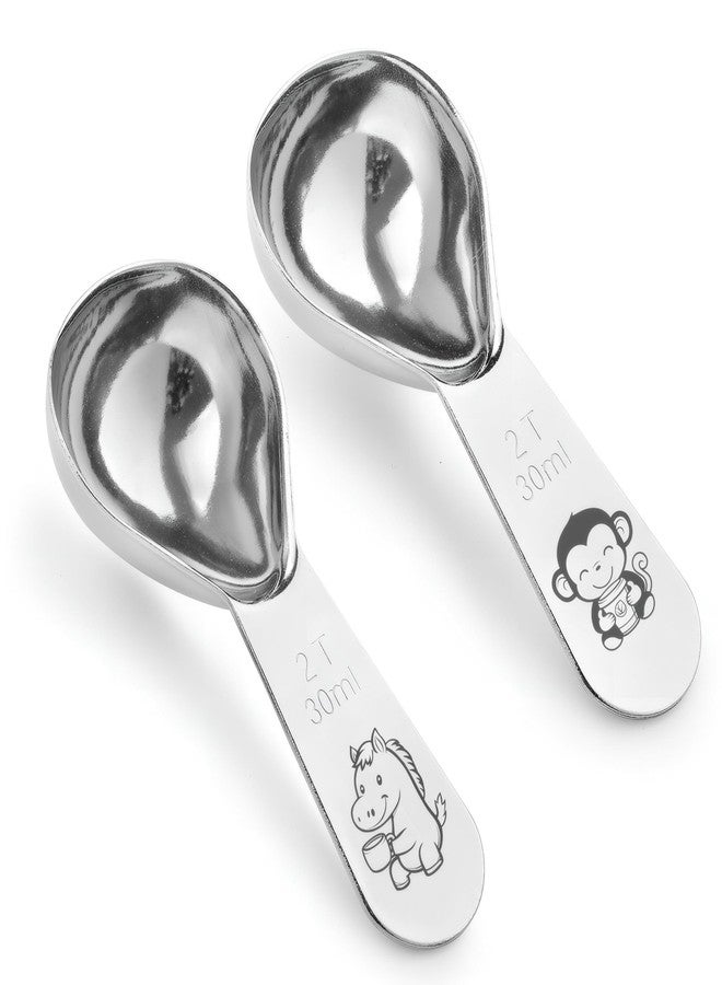 VRUIFA Tablespoon Measuring Spoon, Stainless Steel Coffee Scoop for Ground Coffee, Suger, Bean, Tea, Flour, Short Handle Fits inside Airscape Canisters(30ML*2) - Image 1